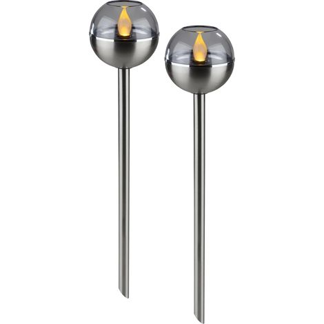 2in1 Solar Flacker Leuchten, amber, 2er Set (1/5)