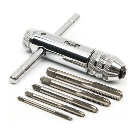 BUNTHAUS Tarauds manuels  Tarauds métriques  Tarauds et filières  Tarauds M3 M4 M5 M6 M8  Tarauds filetés  Avec portetaraud réversible à cliquet (Type A) (1/3)