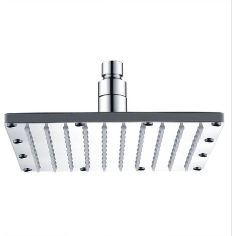 Cabezal de ducha de lluvia LED cuadrado de 8 pulgadas con sensor de temperatura y cambio automático de color RGB para baño.