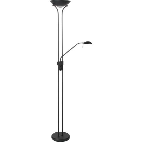 Mexlite - lámpara de pie - Curtis - negro - metal - lámpara de
