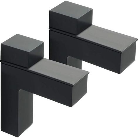 2 Pièces Support de Tablette en Verre Réglable, Support Étagère Murale en Alliage de Zinc, Pince Verre pour Étagère en Bois/Verre de 3 à 35 mm (1/4)