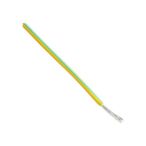 Câble Fil Unipolaire UL Style 1213 AWG 28 Teflon PTFE 600V jaune/vert