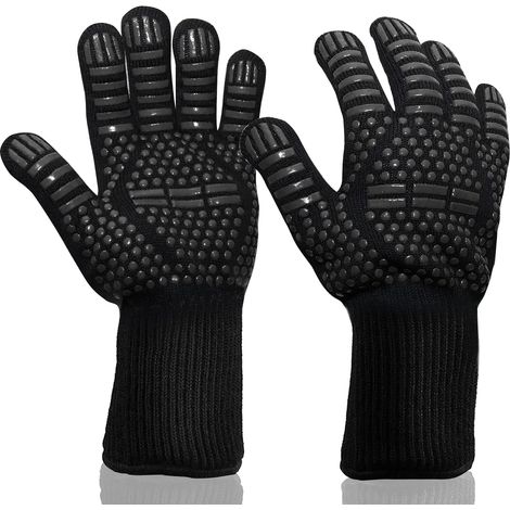 Gants de four, gants de grillage anti-coupure, gants de grillage en silicone antidérapants, gants de cuisine de sécurité pour hommes (1/5)
