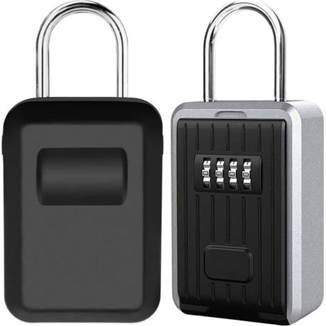 Coffre-fort à clés avec serrure à combinaison à 4 chiffres, pour une installation à domicile et un usage quotidien.-AquaForge (1/5)