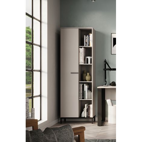 Armoire de bureau moderne H 190 cm gris cachemire Vigor (1/5)