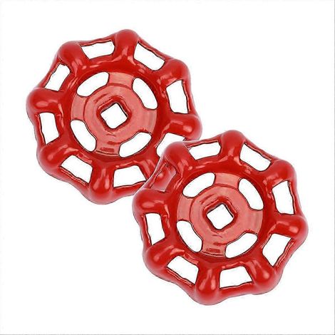 Deux pièces de rechange pour poignées de robinet extérieur : poignée à molette, trou de tige de soupape, tuyau et poignée de robinet en fonte. (1/5)