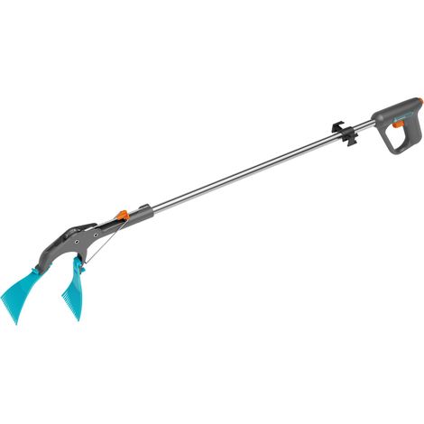 GARDENA Pinza para recoger objetos o basura 4 en 1, clava, sujeta, rasca y recoge cualquier objeto en el jardín, resistente, fabricado 70% plástico reciclado (11700-20)