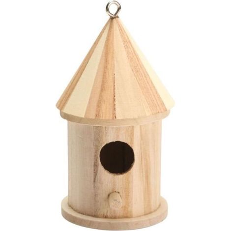 TEMPSA Nid d\'oiseau Bois Nichoir Pendu Pour Décoration Maison Jardin