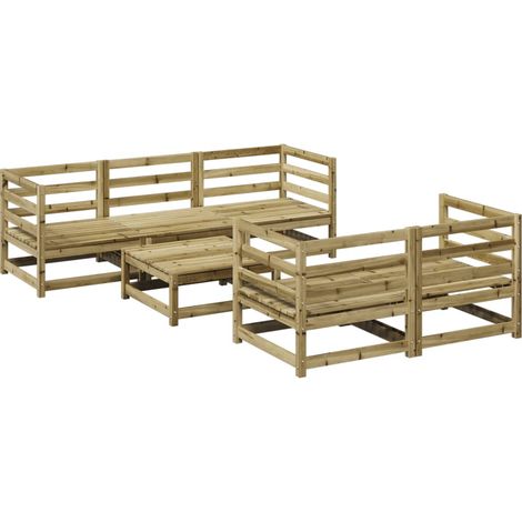 Maison Exclusive - Set Divani da Giardino 6 pz in Legno Impregnato di Pino