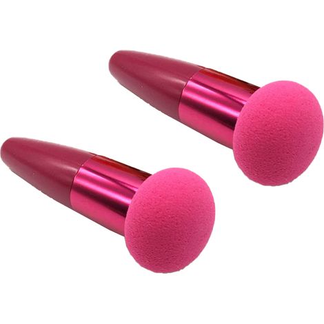 Éponge à maquillage pour fond de teint, éponge estompeuse, outil de maquillage avec manche pour poudre de fond de teint. (1/5)