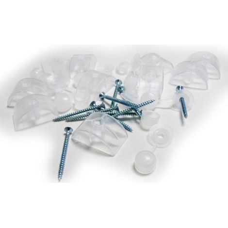Kit de fixation petites ondes (x10) – Acier galvanisé – Longueur 4 cm – Fixation solide pour plaques PVC et polycarbonate