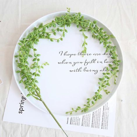 Guirlande de fleurs artificielles, plantes à suspendre au mur, décoration pour la maison et le jardin, plantes succulentes, accessoires pour compositions florales (1/2)