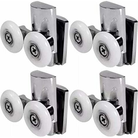 Roulettes de porte de douche de 23 mm pour le haut ou le bas, adaptées aux portes coulissantes en verre des cabines de salle de bains. (1/5)
