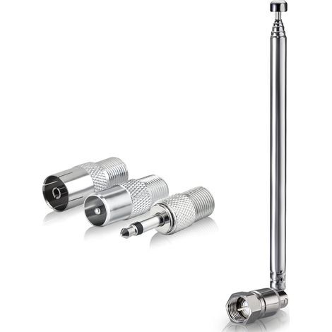 Antenne radio FM d'intérieur télescopique portable HiFi 75 Ohm pour système de musique récepteur stéréo Bluetooth (1/5)