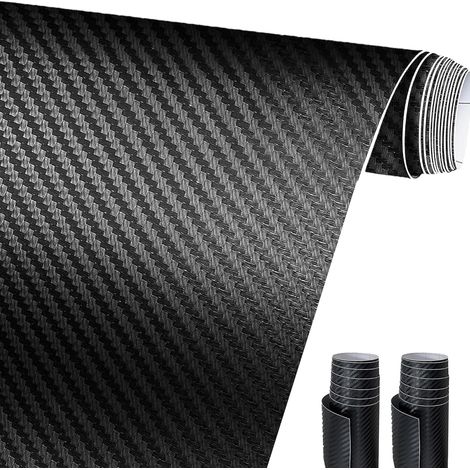 Covering Carbone de Voiture,3DX2 Rolls,Covering Voiture,Film Carbone Adhésif,Carbone de Vinyle,Arespark Autocollant Imperméable pour Motos et Voitures,Les Meubles Décoration(150 X 30cm)