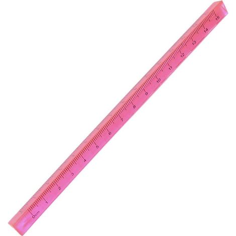Règle triangulaire de 15 cm, droite en plastique, papier, patron (1/5)