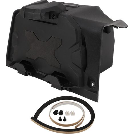 Phone holder for tablet and electronic device, with integrated storage box replacement for Polaris RZR XP 1000 4 Turbo. (1/5)