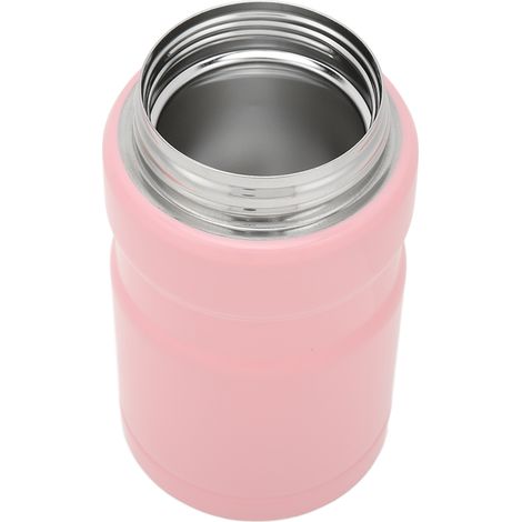 750 ml (26 oz) großer, isolierter Edelstahl-Lebensmittelbehälter, rosa, geeignet als Lunchbox/Vorratsdose. (1/4)