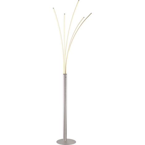 Stehleuchte Standlampe LED Wohnzimmerlampe Touchdimmer Chrom H 187 cm