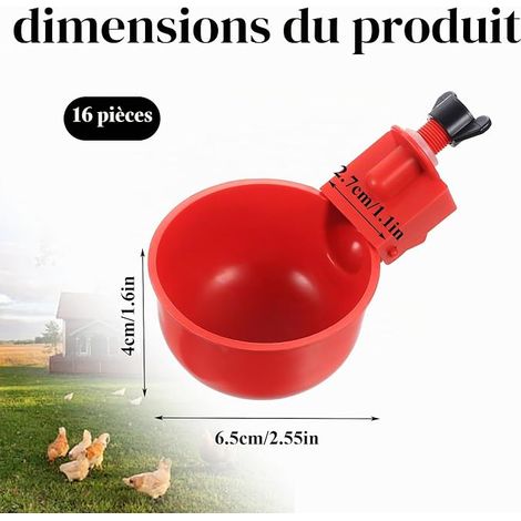 Water Trough for Chickens, Ducks, Birds, Geese (1/4)
