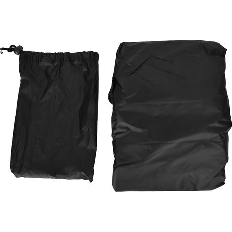 Housse de chauffage de terrasse/cheminée de cour imperméable, résistante aux UV et anti-poussière, noire (1/5)