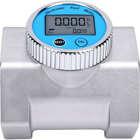 Débitmètre à turbine de 3 pouces 32-396GPM Débitmètre de carburant numérique NPT en ligne étanche à l'eau avec prise en charge de la protection EMI Unités GAL QTS PTS L M³ (1/5)