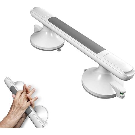 Handläufe, Handläufe für Senioren, Duschhandläufe ohne Bohren, Handläufe mit Saugnäpfen, Badezimmerhandläufe, Badewannenhandläufe, Duschhandläufe, 2er-Pack (1/5)