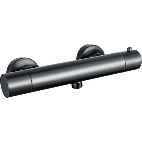 Fortifura Calvi Mitigeur douche thermostatique mural Gun metal (1/5)