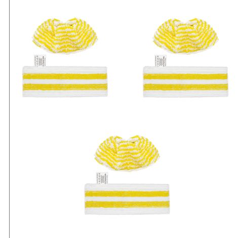 Kit de 3 paños de microfibra para limpiadoras a vapor Karcher SC2, SC3, SC4 y SC5. Mopa de suelo reutilizable y lavable. (1/5)