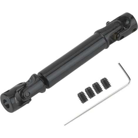 Arbre de transmission métallique pour RC Crawler, compatible WPL 1/16 Camion Militaire Miniature (Noir)