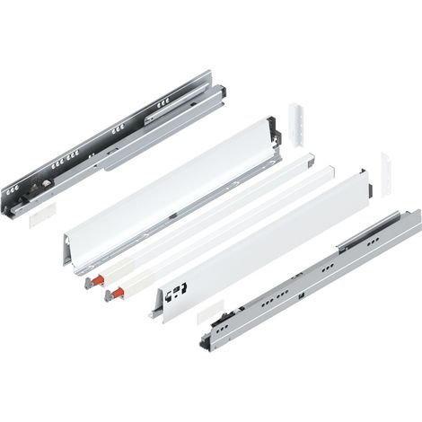 Blum Tandembox antaro C-Reling Schubladenschienen-Set 1 Paar, 65kg 600mm Vollauszug Blumotion, seidenweiß