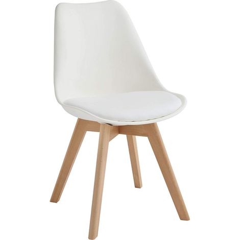 4x Sedia nordic Carlotta bianca STS (1/4)