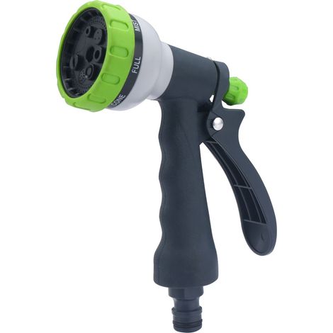 Pistolet d'arrosage multijet automatique – 7 jets réglables – Poignée ergonomique – Connexion rapide à raccords standards – Aroz