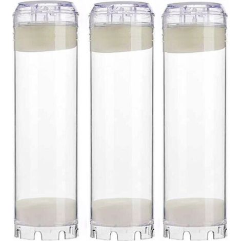 CSPARKV Lot de 3 Cartouches au Charbon Actif 10 pouces - Elimination du Chlore / Mauvais Goût et Odeurs pour l'Eau de Boisson (1/4)
