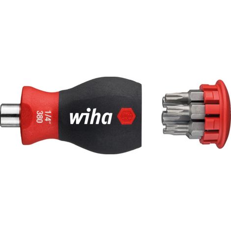 Wiha Giravite con portainserti a magazzino, magnetico TORX®, con 6 inserti, Stubby, 1/4" (33744) (1/2)