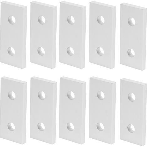 10 Pièces Plaque de Liaison Aluminium Plat Renfort Connexion Verticale Outil 2020 2 Trous (1/5)