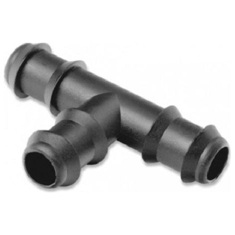 Te 16mm goteo negro Accesorio de goteo imprescindible para cualquier instalación de riego por goteo. Útil para unir tuberías de 16mm. Oferta exclusiva