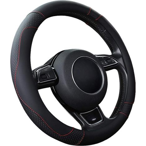 Housse de volant universelle en cuir microfibre pour voiture (1/5)