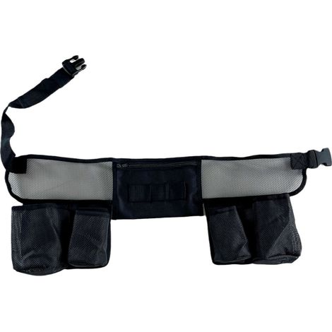 Ceinture A Outils De Nettoyage - Maille Nylon Respirante - 4 Poches 3 Fentes Elastiques - Ajustable Jusqu À 120 Cm - Pour Nettoyage Maison Bureau (1/5)