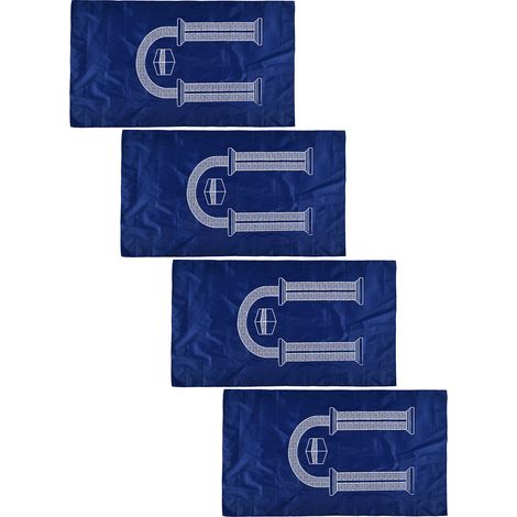 Tapis de Prière Musulman 4 Pièces Léger Portable Imperméable PU 4 Couleurs Aïd Moubarak pour Maison Bureau Voyage Bleu (1/5)