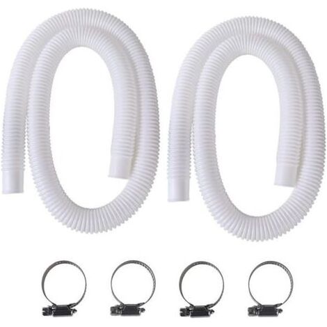 Tuyau Piscine 32mm, 2Pcs Tuyau pour Piscine Hors Sol, 150cm/59in Tuyau de Rechange pour Piscine, Tuyau pour Pompe de Piscine pour Intex 330 GPH, 530 GPH et 1000 GPH (1/5)