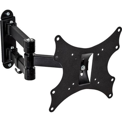 Support mural TV orientable et inclinable 17-37 pouces – Charge max 50 kg – Compatible VESA 75x75/100x100/200x200 – Acier (1/5)