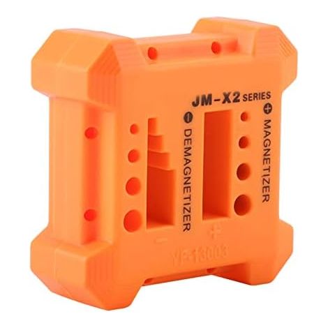 Magnétiseur-Démagnétiseur de Lame de Tournevis Professionnel Pick Up Outil Degaussing pour Bouts de Tournevis Petits Outils de Vis Outil de Collecte Orange