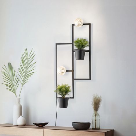 [NEUWERTIG] B-Ware Envostar Hyazinth Wandleuchte Wandlampe Wandlicht Leuchte Lampe 2 Blumentöp540