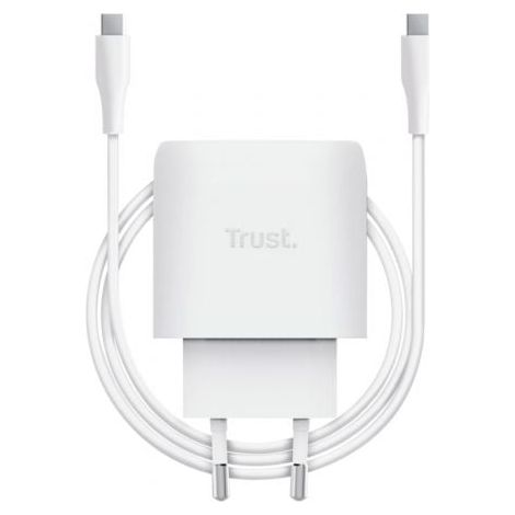 Cargador de Pared GaN Trust Maxo 45W/ 1xUSB Tipo-C/ Incluye Cable USB Tipo-C/ 45W
