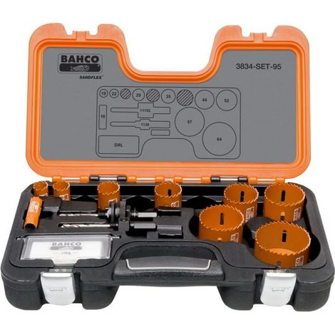 BAHCO - 3834 PROFESSIONAL HOLESAW SET 16-64MM - BAHHSSET95 (1/2)