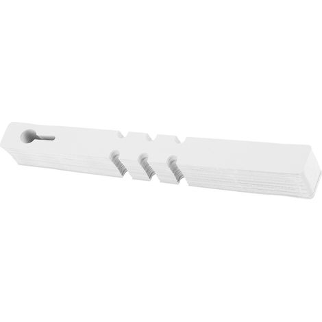 100 étiquettes décoratives en plastique blanc pour plantes et plantes de jardin, idéales pour les piquets. (1/5)