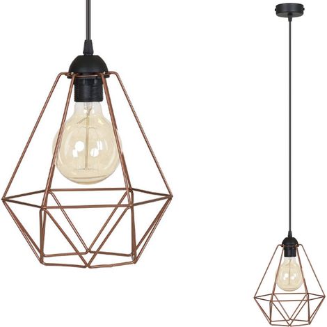 Lampe à suspension rétro Edison en cuivre LOFT originale (1/5)