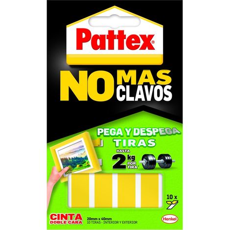Pattex Nmc Cinta Doble Cara Pega Y Despega Bl 10 tiras precortadas (1/2)