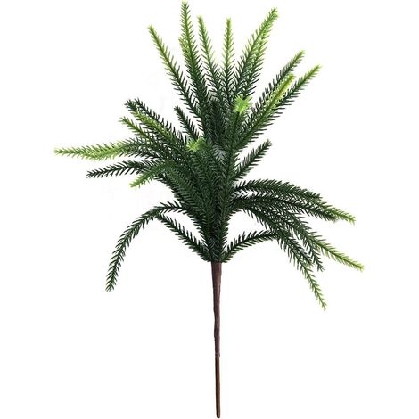 Plante Fausse - Fougère Artificielle Résistante Aux UV - Pour Extérieur Ou Intérieur - 45 x 25 x 25 cm - 2 Pièces (1/5)